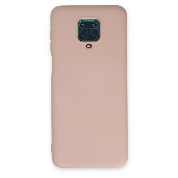 Xiaomi Redmi Note 9 Pro Kılıf Nano İçi Kadife Silikon - Pudra