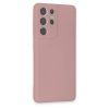 Samsung Galaxy S21 Ultra Kılıf Nano İçi Kadife Silikon - Pudra
