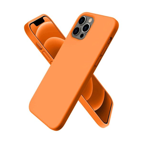 Apple İphone 12 Pro Max Kılıf First Silikon - Turuncu