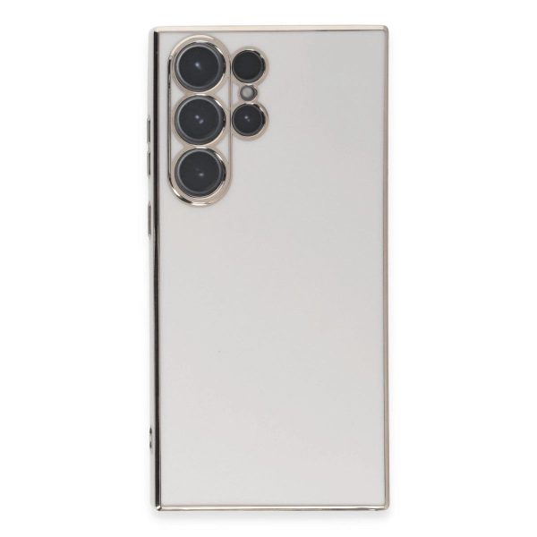 Samsung Galaxy S23 Ultra Kılıf Volet Silikon - Beyaz