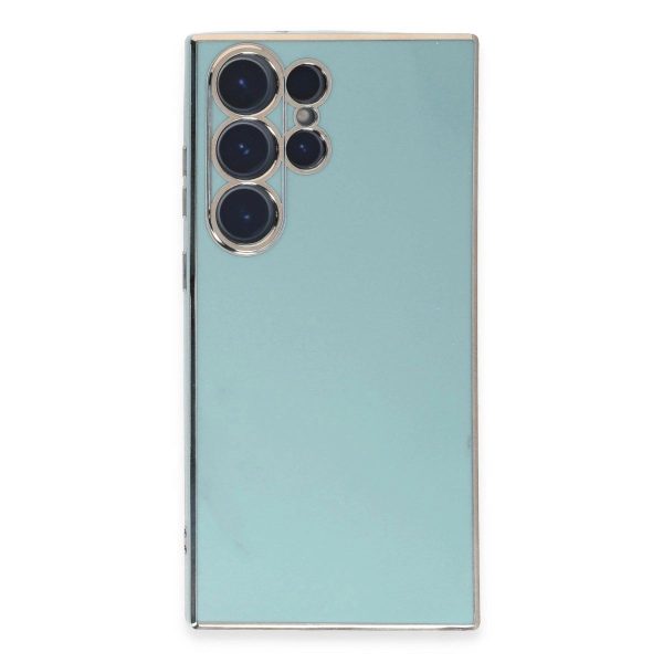 Samsung Galaxy S23 Ultra Kılıf Volet Silikon - Açık Yeşil