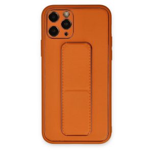 Apple İphone 11 Pro Kılıf Coco Deri Standlı Kapak - Turuncu