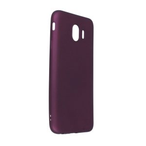 Samsung Galaxy J4 Kılıf First Silikon - Mürdüm