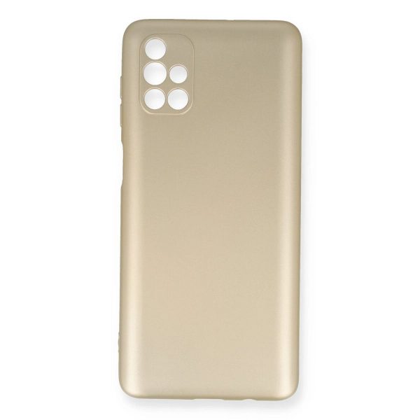 Samsung Galaxy M51 Kılıf First Silikon - Gold