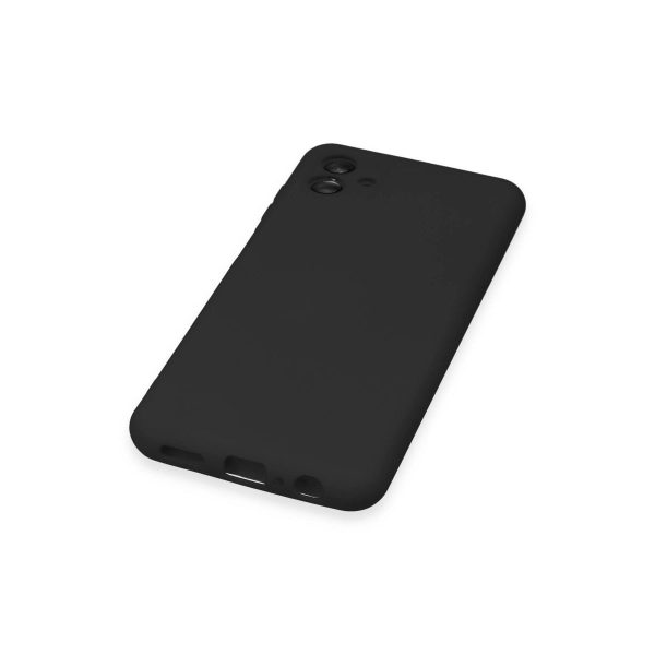 Samsung Galaxy A04e Kılıf Nano İçi Kadife Silikon - Siyah