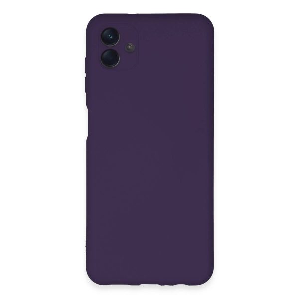 Samsung Galaxy A04e Kılıf Nano İçi Kadife Silikon - Mor