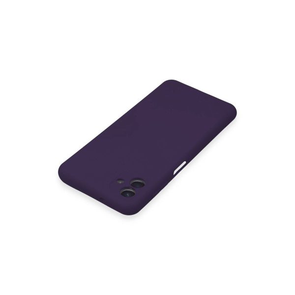 Samsung Galaxy A04e Kılıf Nano İçi Kadife Silikon - Mor