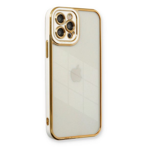 Apple İphone 12 Pro Kılıf Liva Lens Silikon - Beyaz
