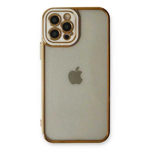 Apple İphone 12 Pro Kılıf Liva Lens Silikon - Beyaz