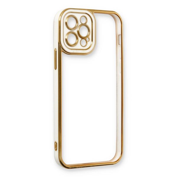 Apple İphone 12 Pro Kılıf Liva Lens Silikon - Beyaz