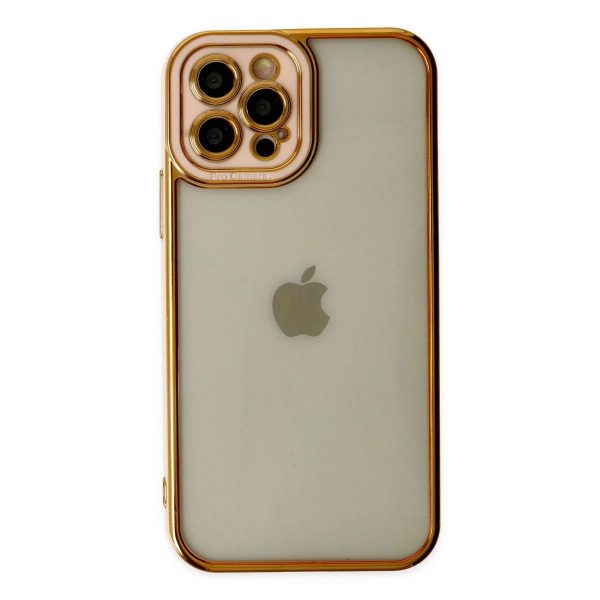 Apple İphone 12 Pro Kılıf Liva Lens Silikon - Rose