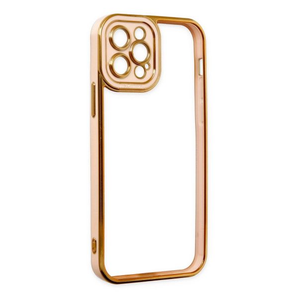 Apple İphone 12 Pro Kılıf Liva Lens Silikon - Rose