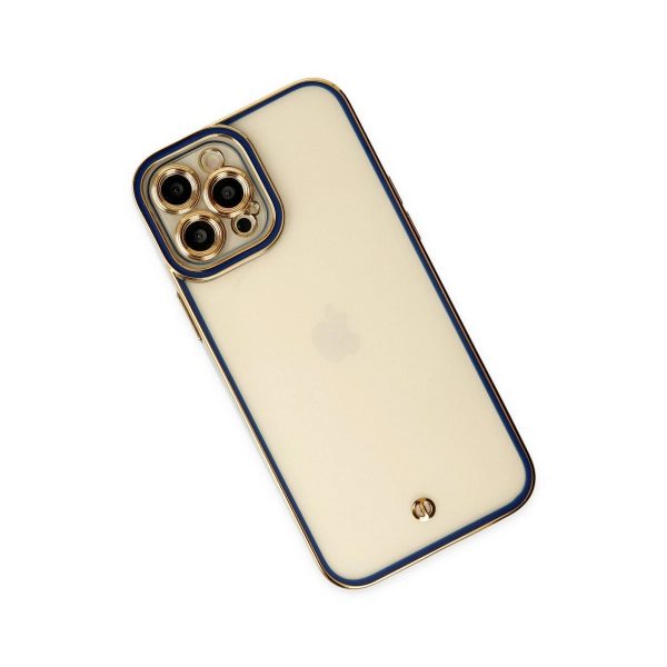 Apple İphone 12 Pro Max Kılıf Liva Lens Silikon - Mavi