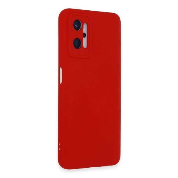 Realme 9i 4g Kılıf Nano İçi Kadife Silikon - Kırmızı