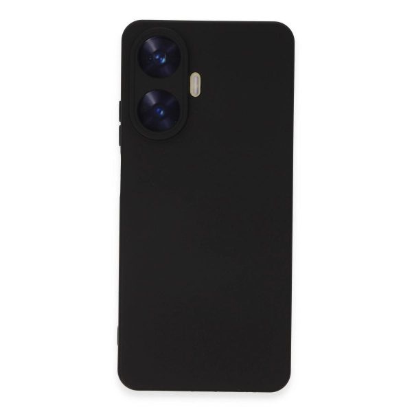 Realme C55 Kılıf Nano İçi Kadife Silikon - Siyah