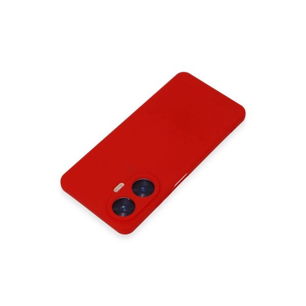 Realme C55 Kılıf Nano İçi Kadife Silikon - Kırmızı