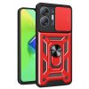 İnfinix Hot 30 5g Kılıf Pars Lens Yüzüklü Silikon - Kırmızı