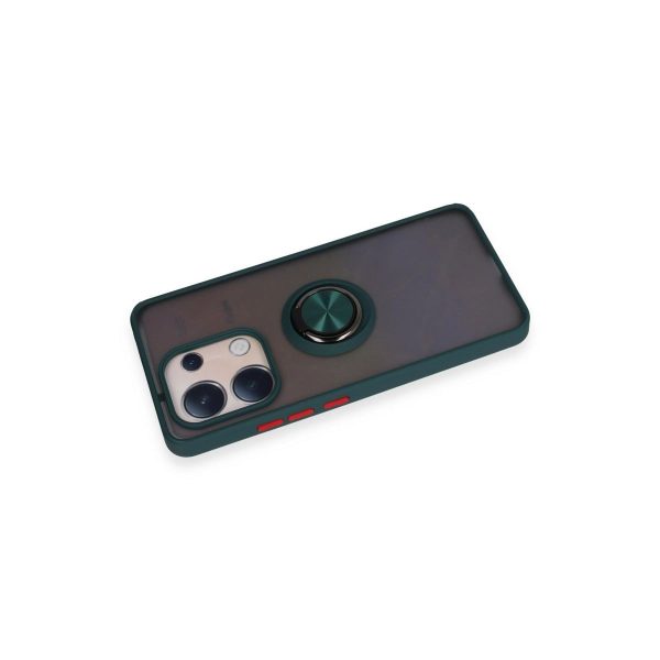 Xiaomi Redmi Note 13 4g Kılıf Montreal Yüzüklü Silikon Kapak - Yeşil