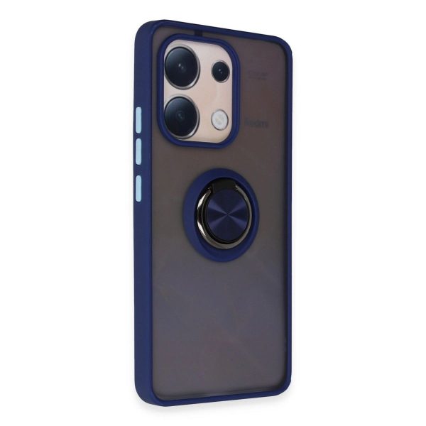 Xiaomi Redmi Note 13 4g Kılıf Montreal Yüzüklü Silikon Kapak - Lacivert