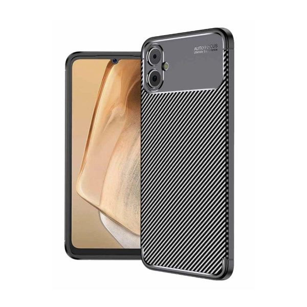 Samsung Galaxy A05 Kılıf Auto Focus Karbon Kapak - Siyah
