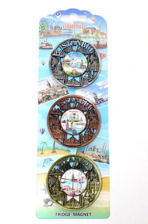 İstanbul Temalı Metal Magnet 3'lü Set Alk2890